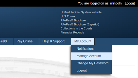 User Option Menu icon